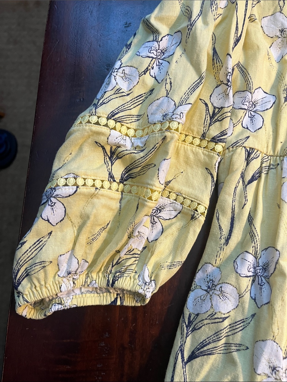 Maeve Yellow Floral Button-Front Dress - Picture 3 of 5